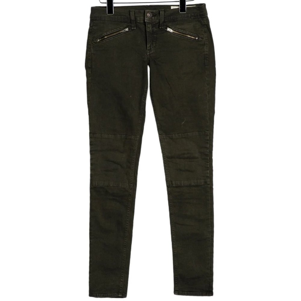 Rag & Bone Low-Rise Skinny Leg Dark Green Jeans Size: S | US 26